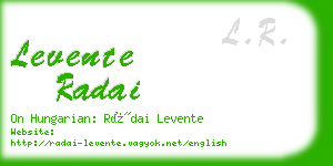 levente radai business card